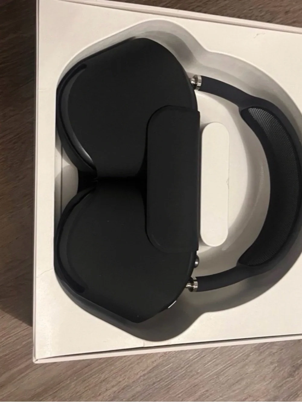Apple AirPod max headphones, (USB-C) black midnight color way.